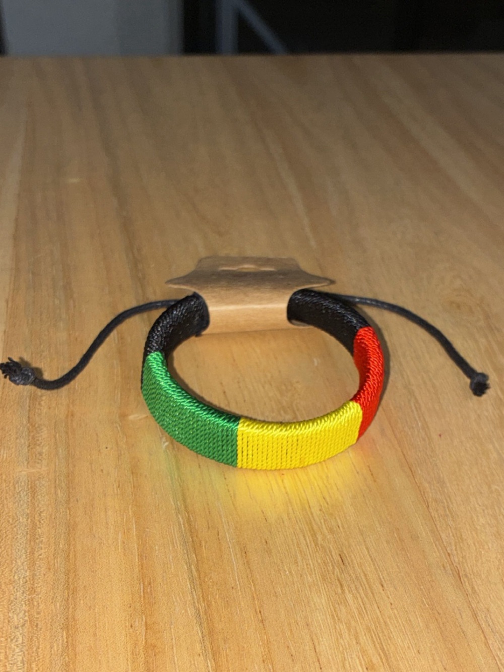 Handmade Rasta Leather & Woven Adjustable Cord Bracelet